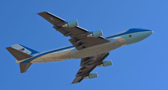 Boeing 747-200 (N29000) - Quite a crowd turned out to see Air Force 1 depart Hill Air Force Base. What a sight! 