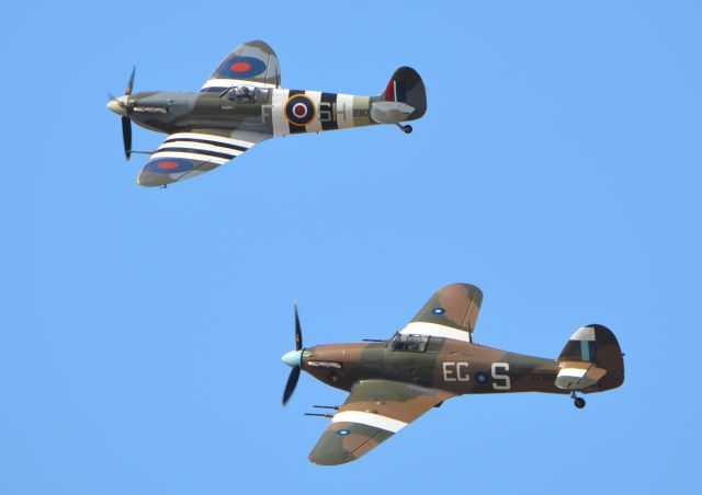 MULTIPLE — - Supermarine Spitfire and Hawker Hurricane at Goodwood on 12 Sep 2015