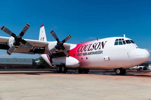 Lockheed C-130 Hercules (N130FF) - Coulson Flying Air Tanker Siting on the BOi Fire Ramp last summer! I got to get all up-close and personal with this one and the MAFF C130! Thanks NIFC! 