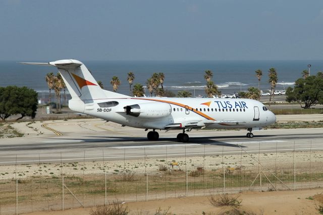 Fokker 70 (5B-DDF) - 21/12/2018: One more picture of Fokker flight to Larnaca, Cyprus, taxi for take-off run on runway 03/21.