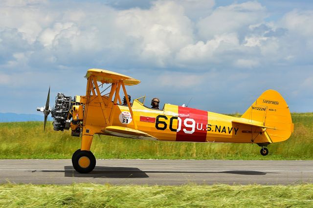 N1222N — - Boeing Stearman N2S-5 "609" during the Meeting "RIO 2.2" in Ecuvillens (Switzerland) 