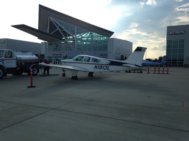 Beechcraft Bonanza (33) (N1913L) - On the ramp at KRDU.