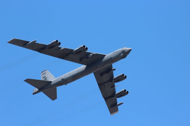 Boeing B-52 Stratofortress (AFR60015) - A Stratofortress from Barksdale AFB LA made a single pass to open the Friday Air Show at Oshkosh. 