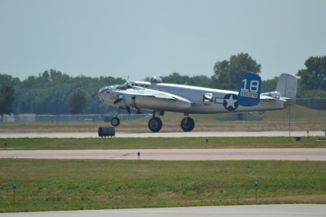 N125AZ — - North American B-25J taking off from KFSD for KRAP - 6-25-2012