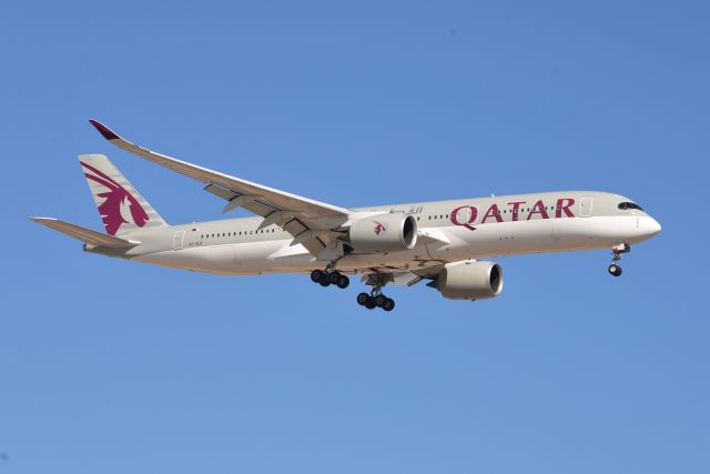 Airbus A350-900 (AT-ALB) - Qatar sends an A350 to DFW, for the first of 2 months of trips from Doha.  This one: A7-ALB