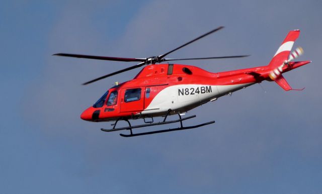 DENEL Koala (N824BM) - Making a low pass is this 2008 Agusta Aerospace AW119 MKII Rotorcraft in the Winter of 2019.