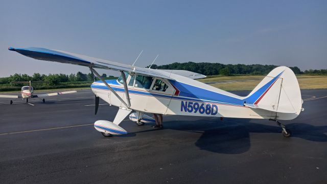 Piper PA-22 Tri-Pacer (N5968D) - N5968D on the ramp at One-Zero-Charlie preparing to leave for a new home