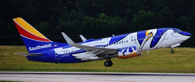 Boeing 737-700 (N946WN) - Louisiana One as seen from the RDU  observation deck, 6/6/18.