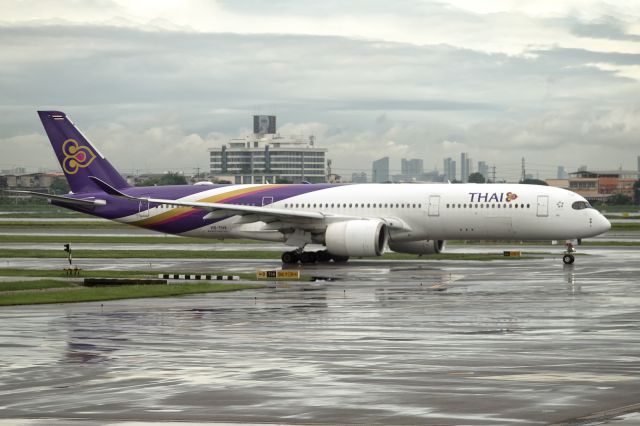Airbus A350-900 (HS-THX) - 27th May, 2025:  Flight TG 664 taxiing for departure to Shanghai Pudong from runway 20L at Bangkok Suvarnabhumi.