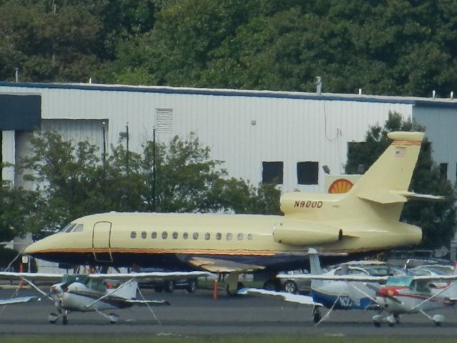 Dassault Falcon 900 (N900D) - A Dassault Falcon 900 Parked On The Ramp At Manassas Reginal Airport