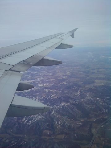 Airbus A320 (UAL) - somewhere between Cincinnati and Chicago.