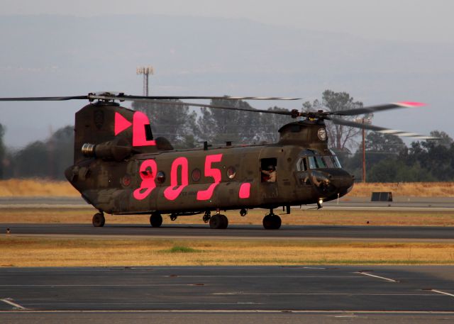 ASAP Chinook (1010252) - KRDD - Oregon ANG CH-47 Chinook "805" arriving at Redding after a hard day of fire support on the fires near Redding,CA.