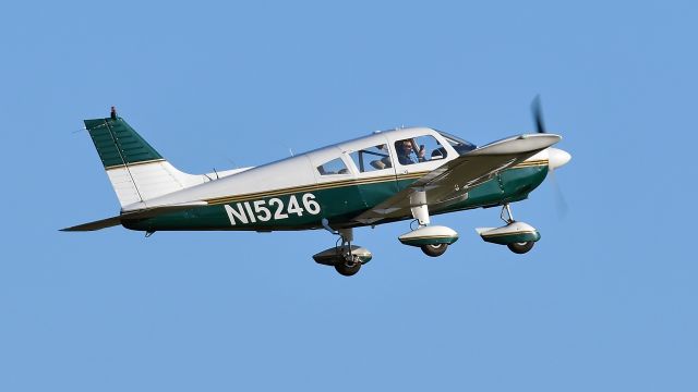 Piper Cherokee (N15246) - Ark Aviation's Piper PA-28-180 Cherokee (N15246) departs KRDU Rwy 23L on 04/10/2020 at 6:18 pm.