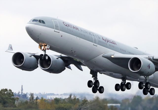 Airbus A340-500 (A7-HHH) - Nantes le 24 octobre 2017