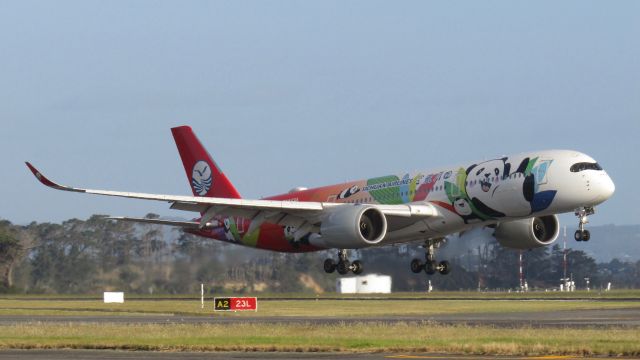 Airbus A350-900 (B-306N) - 'Panda II' coming into Auckland.