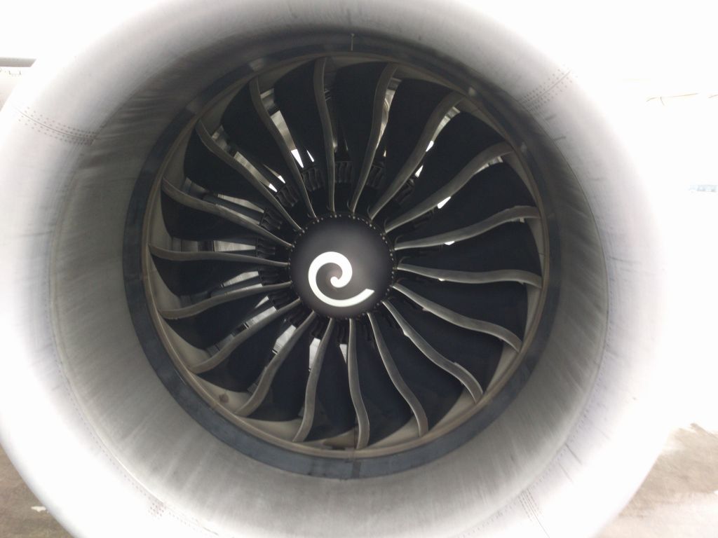 Boeing 787-8 (B-2731) - Photo of (I believe) a GEnx turbofan engine; taken while boarding via airstair
