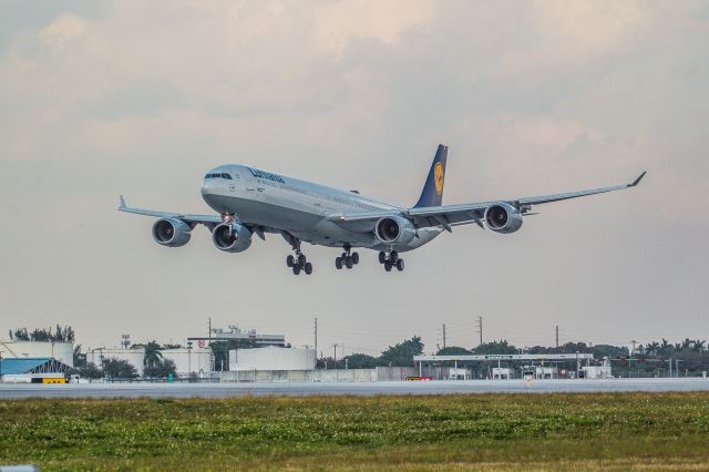 Airbus A340-600 — - LH A346 MIA arrival FLAP 2018