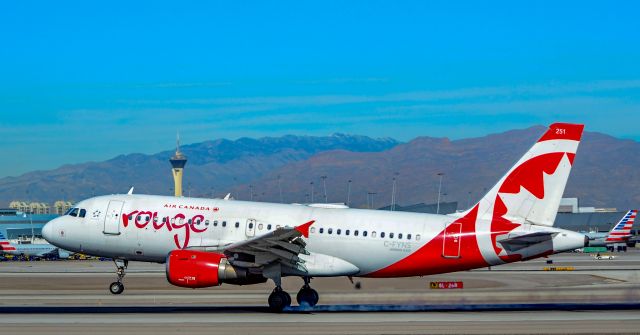 Airbus A319 (C-FYNS) - C-FYNS Air Canada Rouge Airbus A319-114 s/n 572 - Las Vegas - McCarran International (LAS / KLAS)br /USA - Nevada,  January 28, 2019br /Photo: TDelCoro