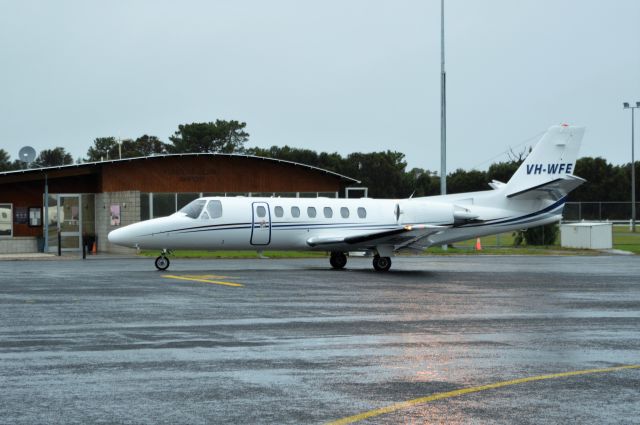 Cessna Citation V (VH-WFE) - Australian Corporate Jet Charter citation V at Flinders Island on a very wet day, Dec 2018