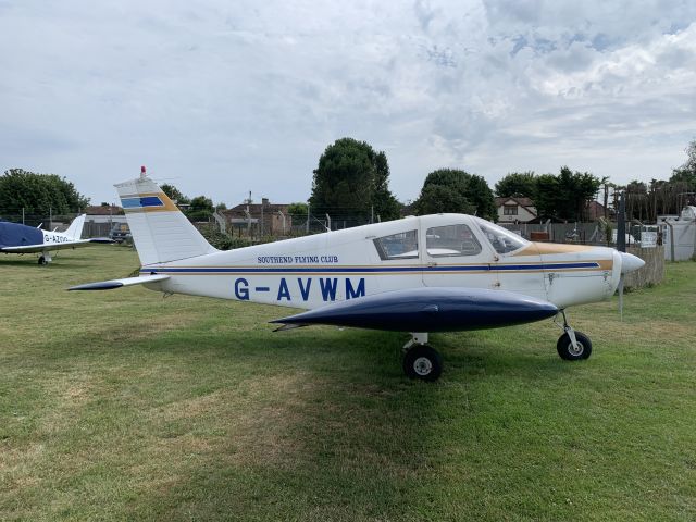 Piper Cherokee (G-AVWM) - G-AVWM at Southend Flying Club, before updated colour scheme