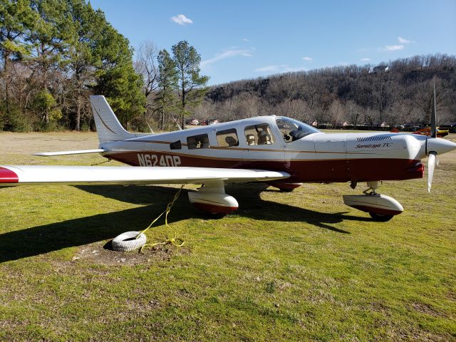 Piper Saratoga (N624DP) - First soft-field landing on the grass strip at Gaston's White River Resort in Arkansas.