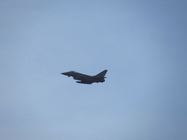 EUROFIGHTER Typhoon — - RAF Typhoons practicing approaches to Stanley Airport