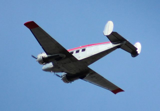 Beechcraft 18 (N21011) - N21011, a Beech 18, as seen departing MYF @ approx 1232PST from my balcony in San Diego , CA.