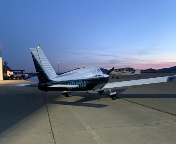 Piper Cherokee (N9411J) - A beautiful night at KCPU