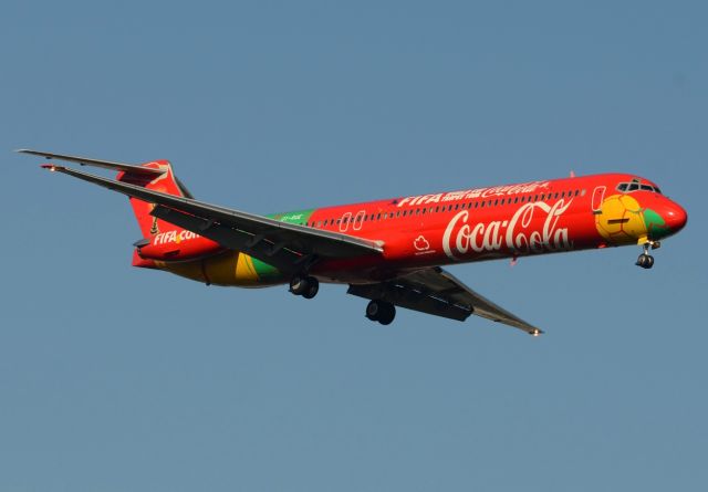 McDonnell Douglas MD-83 (OY-RUE) - 09/03/2014br /Landing 07br /Coca Cola/FIFA World Cup Trophy Tour