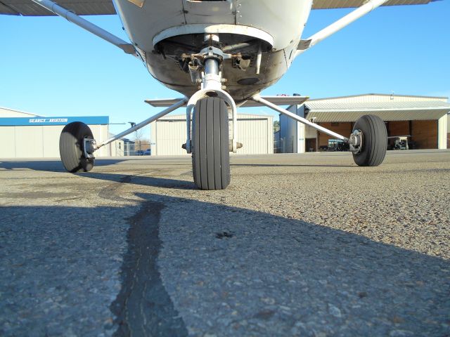 Cessna 152 (N49878) - Front view of Landing Gear 