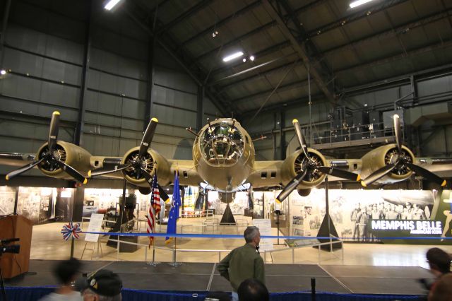 Boeing B-17 Flying Fortress (4124485) - The iconic US Army Air Forces Boeing B-17F Flying Fortress bomber was unveiled to the public at the National Museum of the United States Air Force today, 17 May 2018, on the 75th anniversary of the crew’s 25th mission over Europe. The museum was packed with spectators witnessing history, many of them veterans themselves. It was a remarkable honor and privilege to attend this special event.