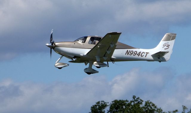 Cirrus SR-22 (N994CT) - Shortly after departure is this 2008 Cirrus GTS X G3 in the Summer of 2019.