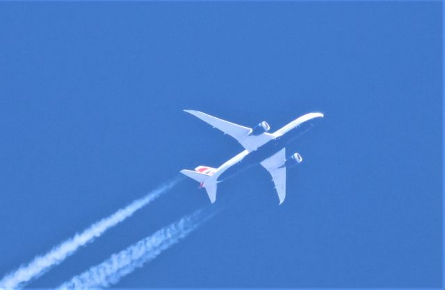 Boeing 787-8 (G-ZBJG) - G-ZBJG Boeing 787-8 British Airways BAW223 de London LHR  vers Nashville BNA. Altitude 12186 Mètres Vitesse  850 Km/H survolant le fleuve St-Laurent à Lavaltrie QC. le 16-04-2023 à 16:41