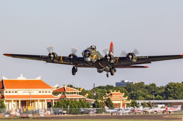 NL7227C — - Texas Raiders B-17G at Houston airshow April 14, 2019, taking off.