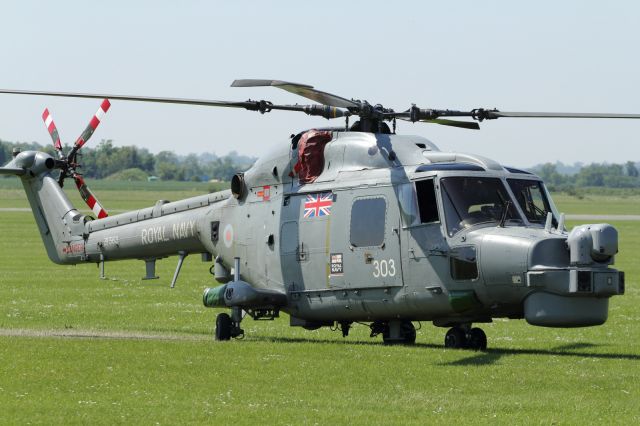 — — - Royal Navy, Lynx at Duxford Air Museum.