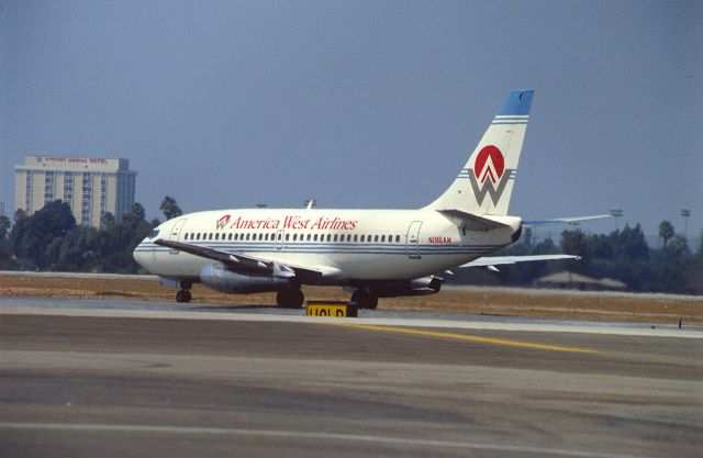 Boeing 737-200 (N196AW) - Departure at KLAX Intl Airport on 1989/08/28