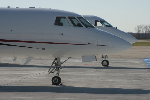 — — - Corporate Aircraft Parked at Executive Jet Green Bay Airport - for Green Bay Packer Game