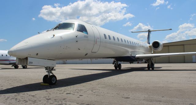 Embraer ERJ-145 (N259JQ) - An Aerodynamics, Inc. Embraer EMB-145LR on the ramp at Anniston Regional Airport, AL - April 28, 2018.