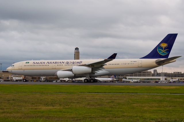 Airbus A340-200 (HZ-HMS2) - Her Majestys ship 2 @ KBOS Logan