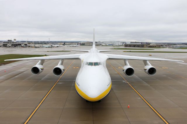 Antonov An-124 Ruslan (UR-82072) - This AN-124-100-150 arrived Friday night (27 Apr 2018). Flight details earlier that day show ADB3932 originated in Hungry then to Keflavik Intl - KEF / BIKF, CFB Goose Bay (Goose Bay) – CYYR, and eventually Cleveland. Photos taken on 28 Apr 2018.