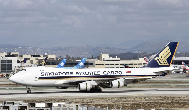 Boeing 747-400 (9V-SFP) - Arriving at LAX on 25L