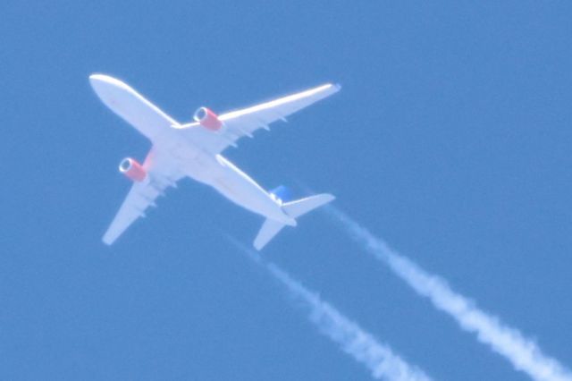 Airbus A330-300 (LN-RKO) - LN-RKO Airbus A-330-343X Scandinavian Air Lines SK907 de Osio OSL. vers Newark EWR Altitude 11582 Mètres Vitesse 913 Km/H Survolant la ville de Lavaltrie QC. le 26-04-2024 à 11:59.