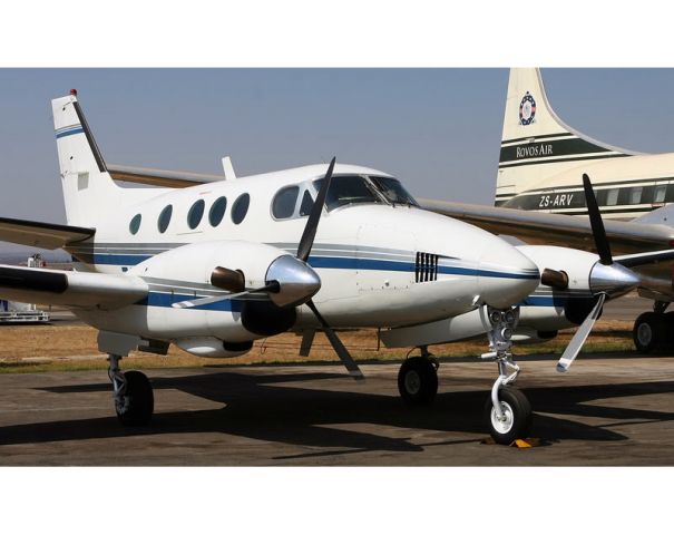 Beechcraft King Air 90 (ZS-KZI) - At Lanseria, South Africa.