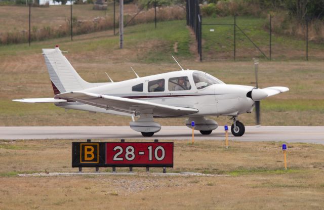 Piper Cherokee (N2841Y) - After a perfect landing on Block Islands 2500ft runway.