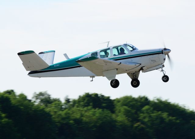 Beechcraft 35 Bonanza (N336Z) - Departing Runway 8 at Butler County