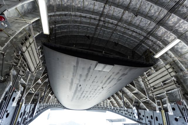 Boeing Globemaster III — - The open rear cargo door of an RAAF, C-17, Globemaster.