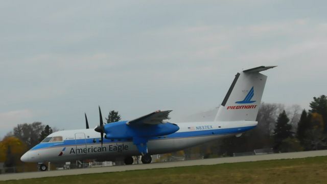 de Havilland Dash 8-100 (N837EX) - American eagle / piedmont operated, piedmont colorsbr /Piedmont heritage Dash-8•Q100