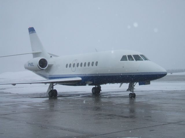 Dassault Falcon 2000 (VP-BDL) - Parked at Irving Aviation FBO, Goose Airport NL, April 2/9