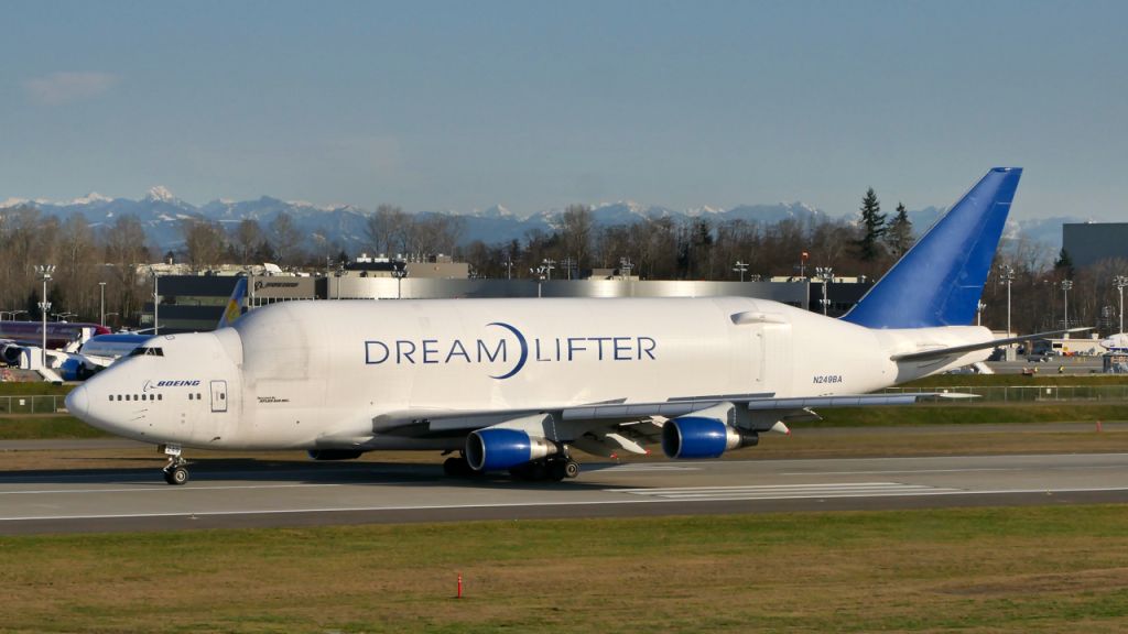 Boeing 747-400 (N249BA) - GTI4351 taxis on Rwy 34L on arrival from KCHS on 2.20.20. (B747-409(BLCF) / ln 766 / cn 24309).