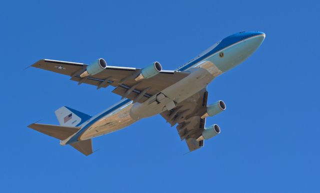 Boeing 747-200 (N29000) - Quite a crowd turned out to see Air Force 1 depart Hill Air Force Base. What a sight! 